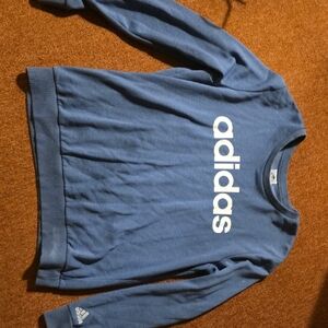 Adidas Classic Blue Crewneck with White Logo